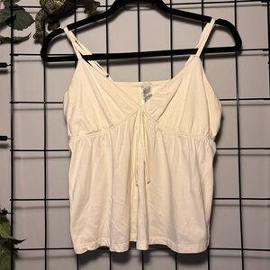 Women’s Cream Spaghetti Strap Tank Top
